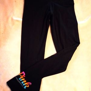 Victoria Secret pink logo leggings size small